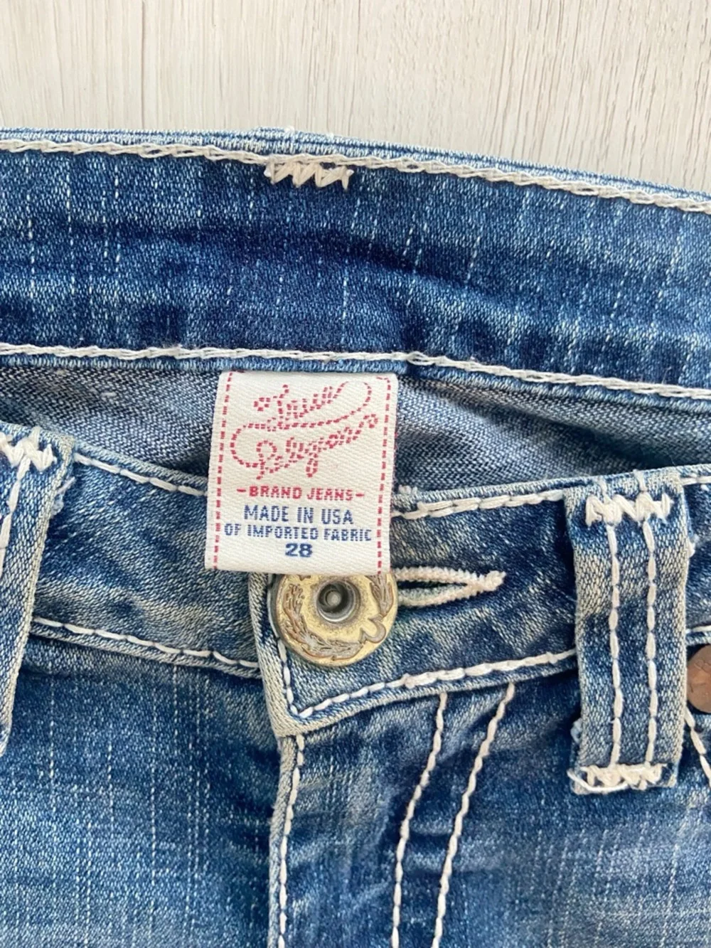 True Religion | Women’s low rise Blue Flared Jeans - Picture 5 of 10
